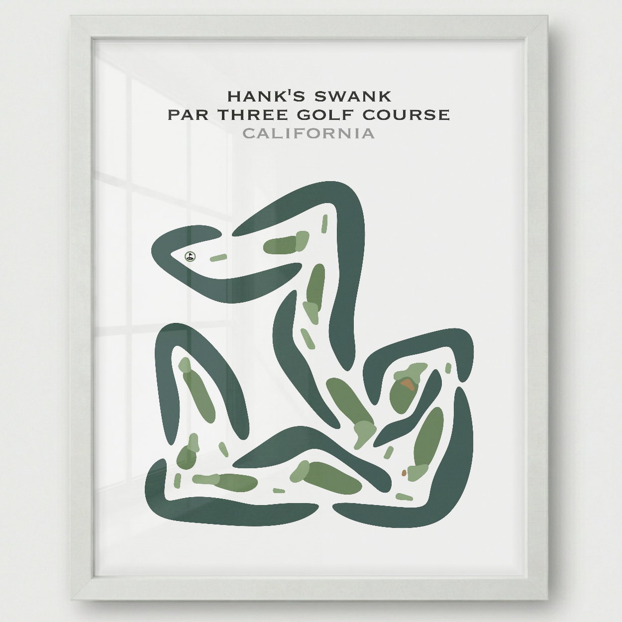 Hank's Swank Par Three Golf Course, California - Printed Golf Courses
