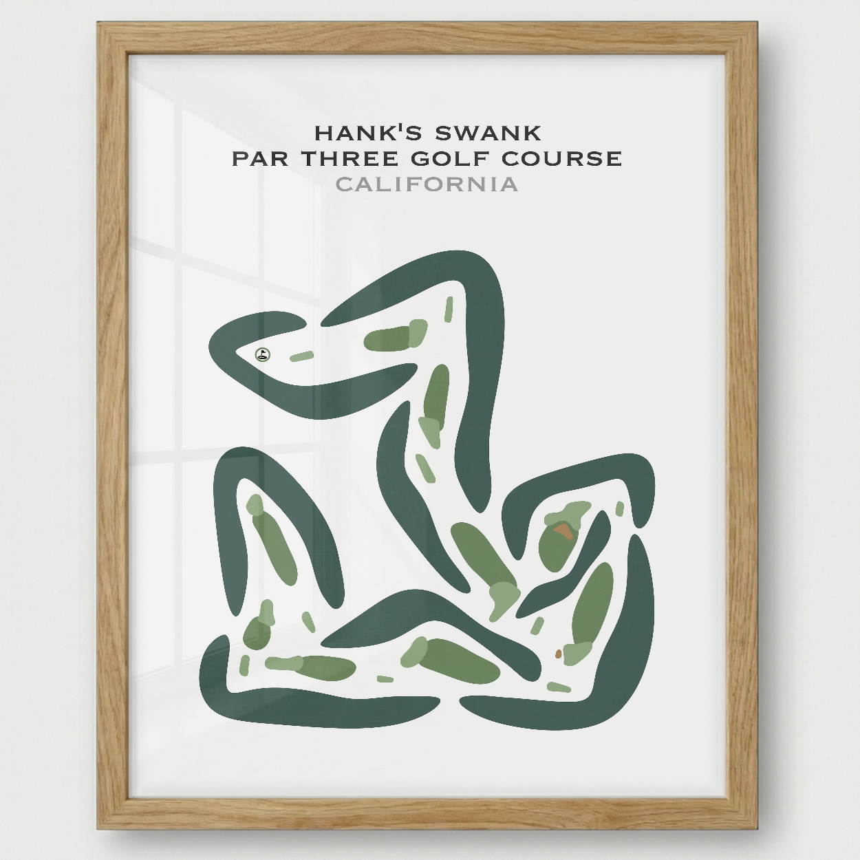 Hank's Swank Par Three Golf Course, California - Printed Golf Courses