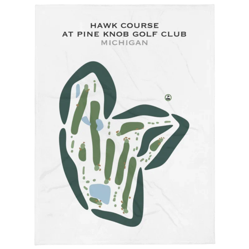 Hawk Course at Pine Knob Golf Club, Clarkston, Michigan - Printed Golf Courses