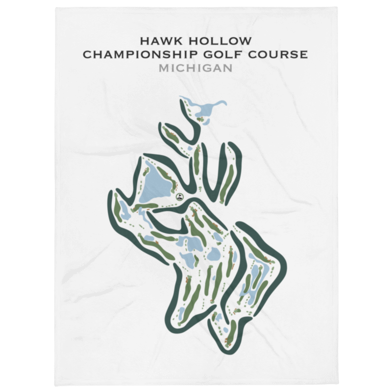 Hawk Hollow Championship Golf Course, Michigan - Printed Golf Courses