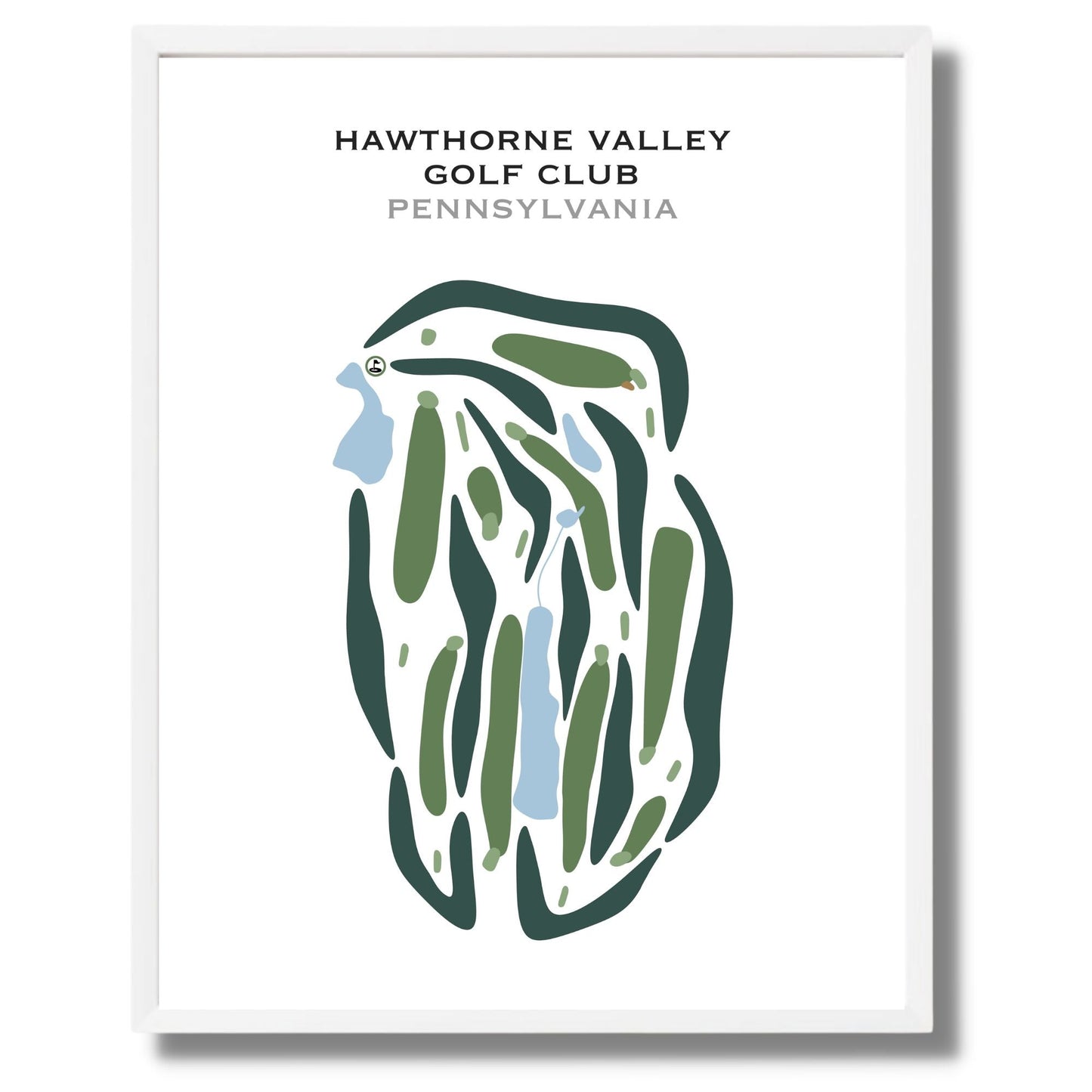 Hawthorne Valley Golf Club, Pennsylvania - Printed Golf Courses