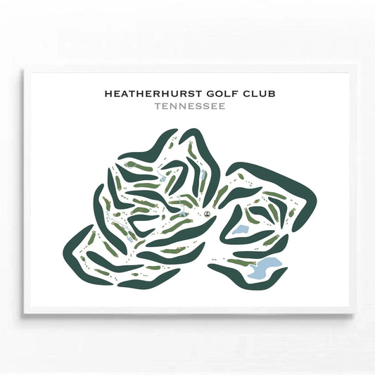 Heatherhurst Golf Club - Fairfield Glade, Tennessee - Printed Golf Courses