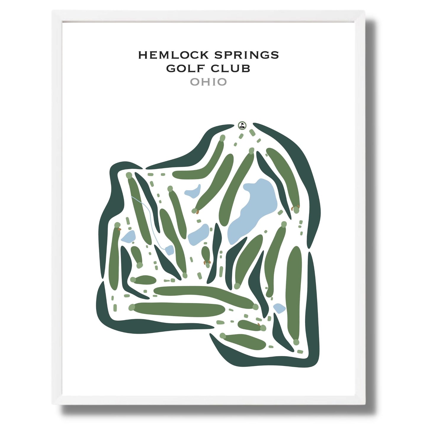 Hemlock Springs Golf Club, Ohio - Printed Golf Courses