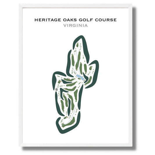Heritage Oaks Golf Course, Virginia - Printed Golf Courses