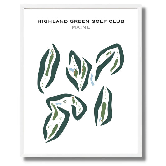 Highland Green Golf Club, Maine - Printed Golf Courses
