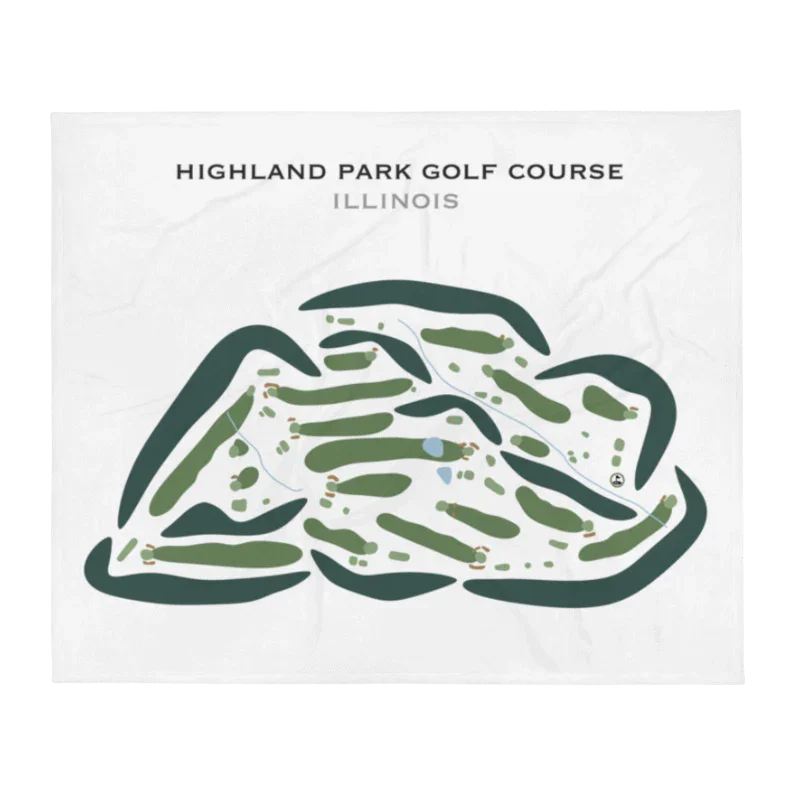 Highland Park Golf Course, Illinois - Printed Golf Courses