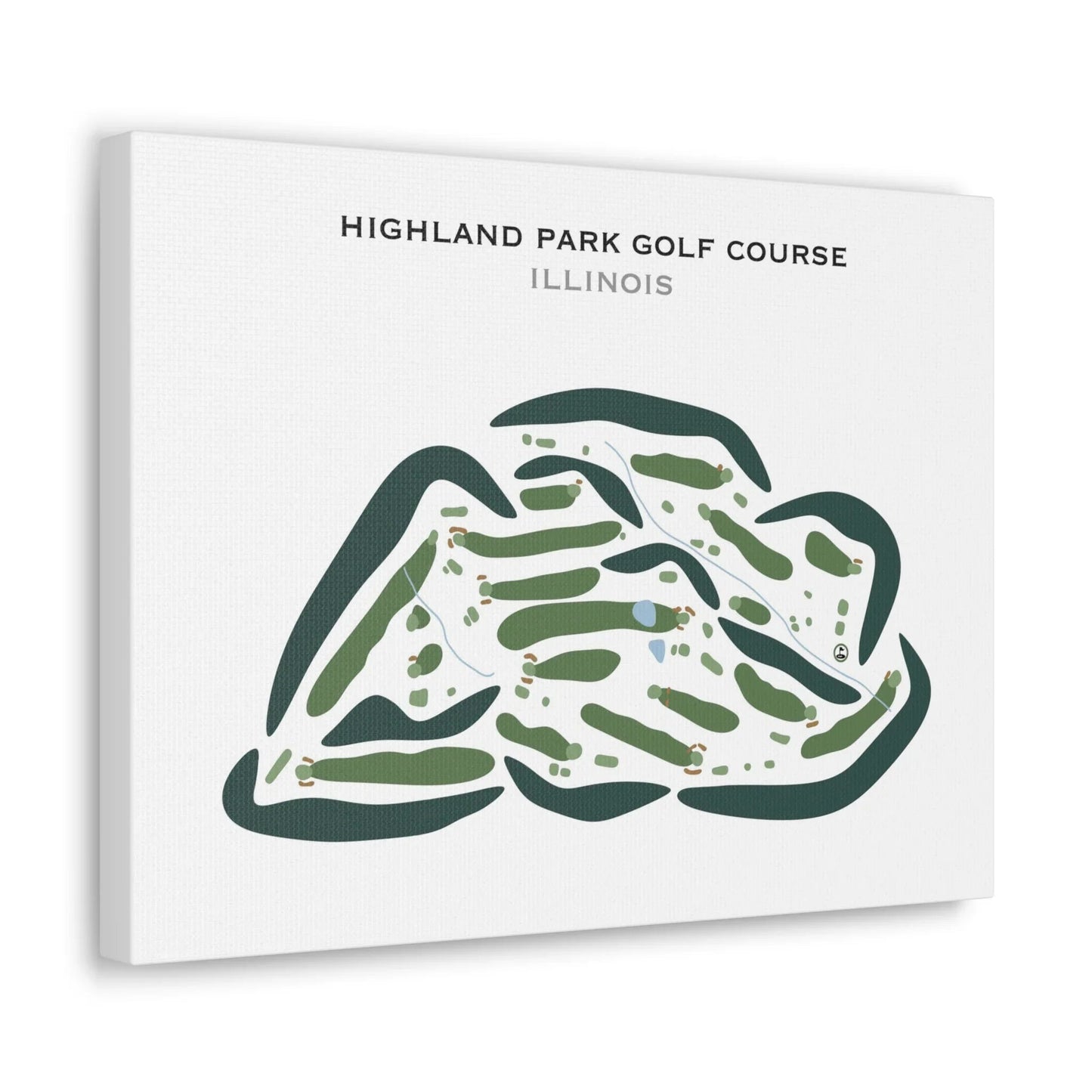 Highland Park Golf Course, Illinois - Printed Golf Courses