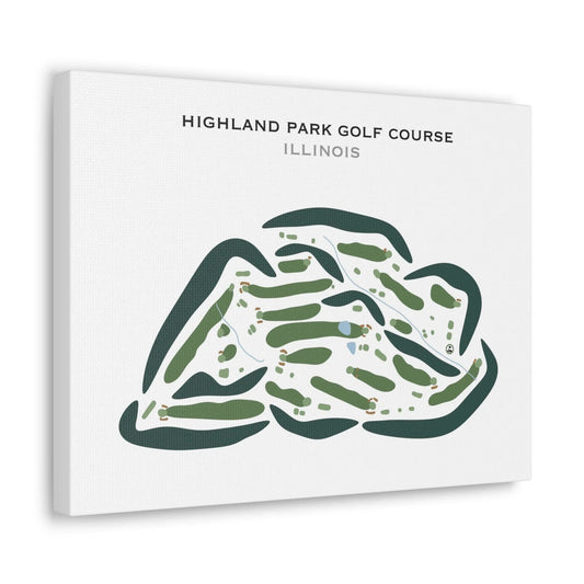 Highland Park Golf Course, Illinois - Printed Golf Courses