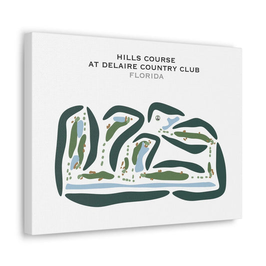 Hills Course at Delaire Country Club, Florida - Printed Golf Courses