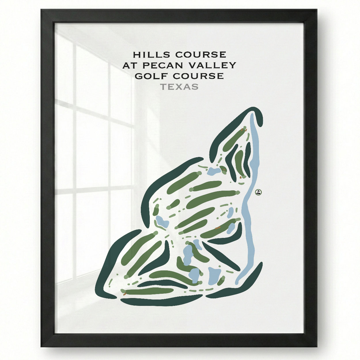 Hills Course at Pecan Valley Golf Course, Texas - Printed Golf Courses