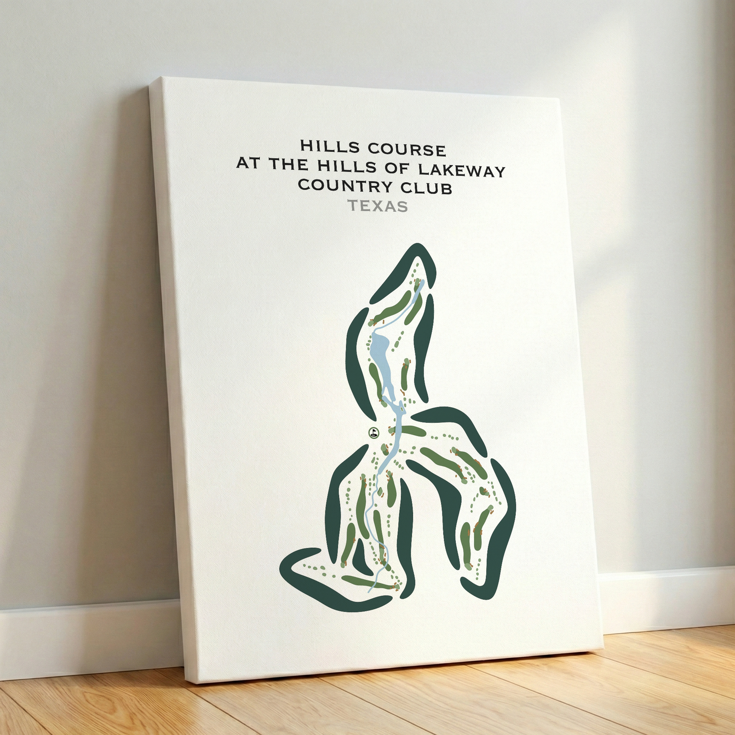 Hills Course at The Hills of Lakeway Country Club, Texas - Printed Golf Courses