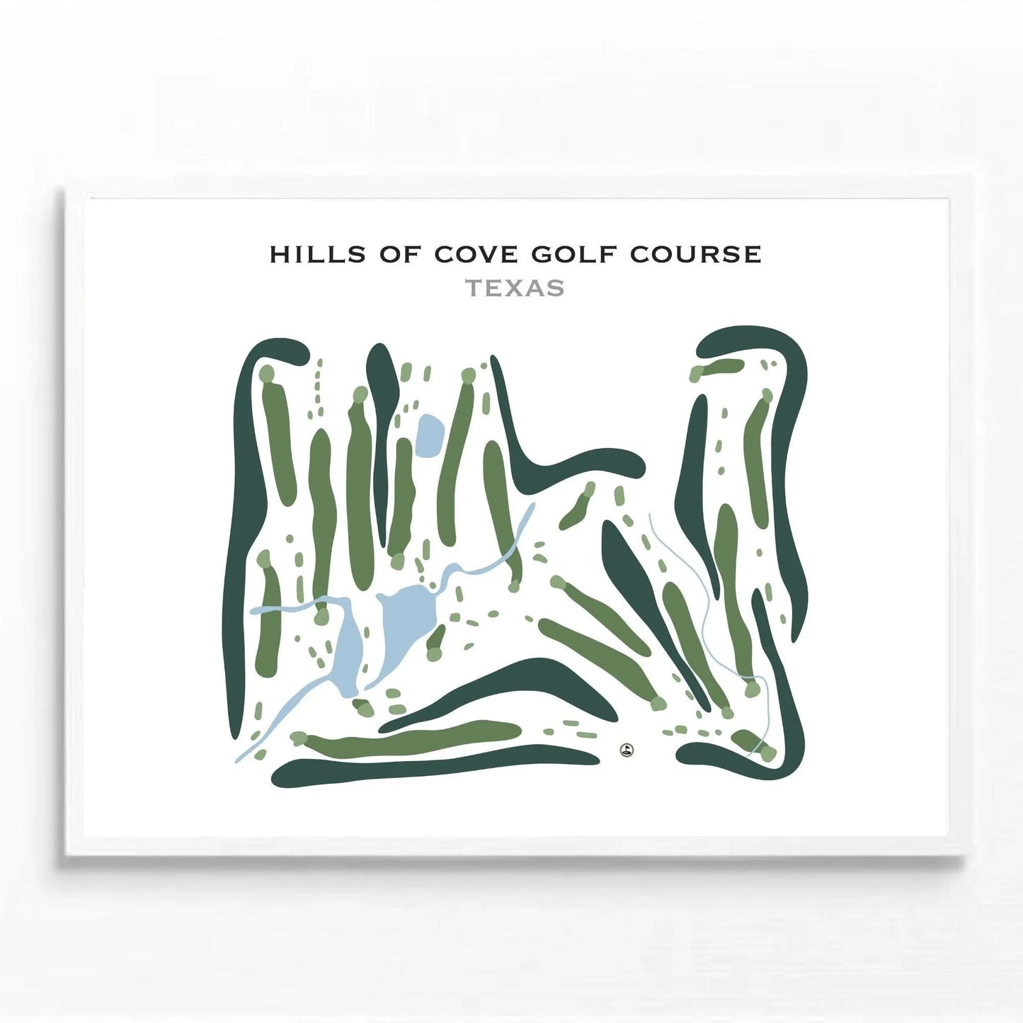 Hills of Cove Golf Course, Texas - Printed Golf Course