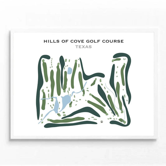 Hills of Cove Golf Course, Texas - Printed Golf Course