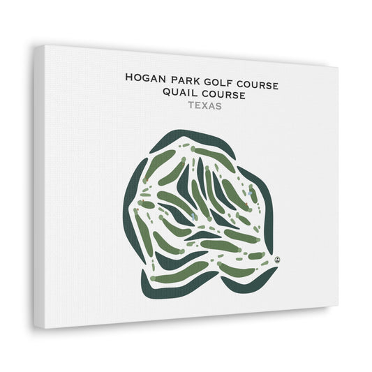 Hogan Park Golf Course, Quail Course, Texas - Printed Golf Courses