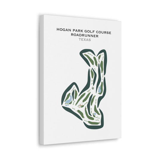 Hogan Park Golf Course, Roadrunner Course, Texas - Printed Golf Courses
