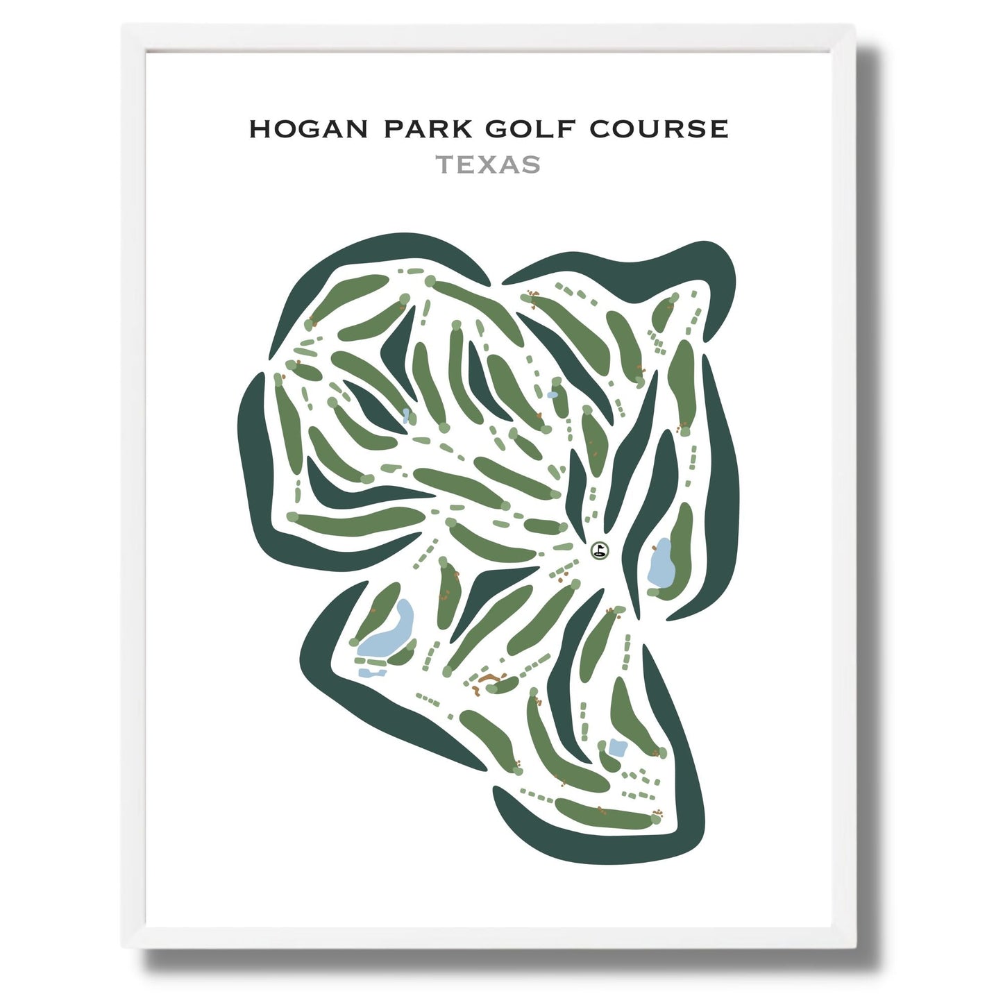 Hogan Park Golf Course, Texas - Printed Golf Courses