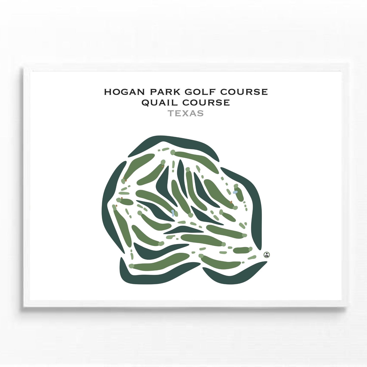 Hogan Park Golf Course, Quail Course, Texas - Printed Golf Courses