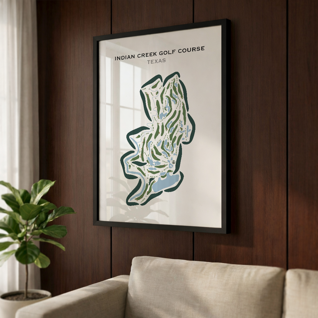 Indian Creek Golf Course, Texas - Printed Golf Courses