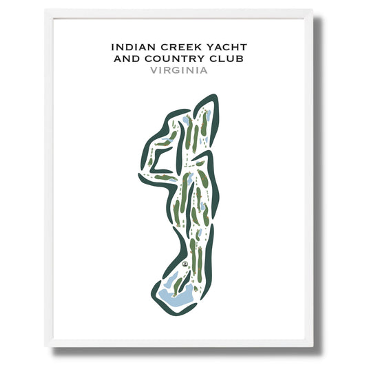 Indian Creek Yacht & Country Club, Virginia - Printed Golf Courses