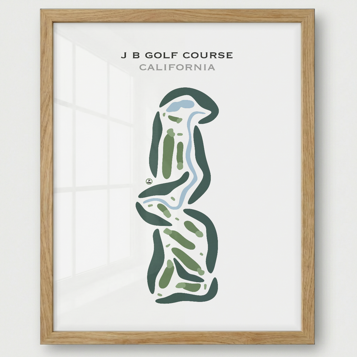 J B Golf Course, California - Printed Golf Courses