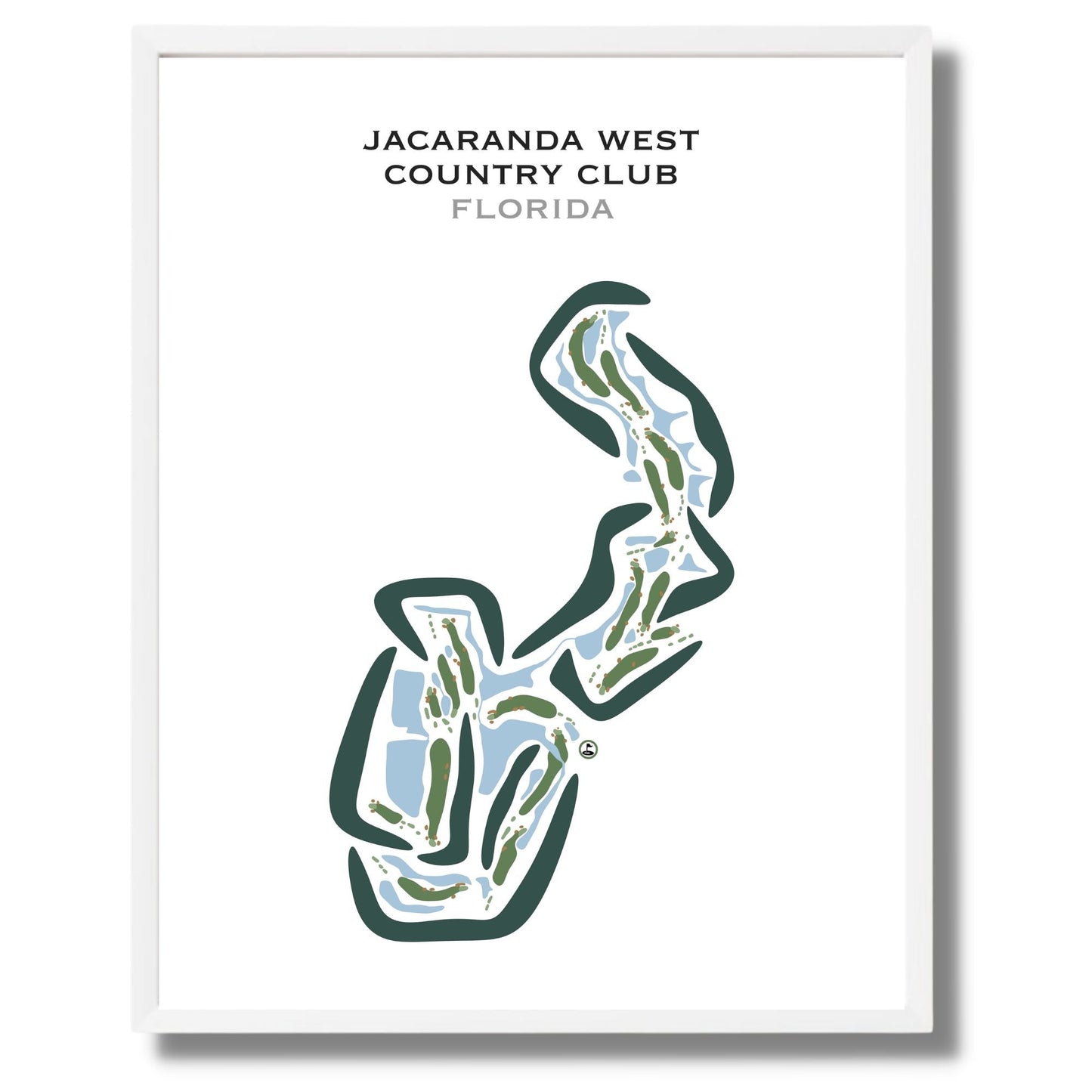 Jacaranda West Country Club, Florida - Printed Golf Courses