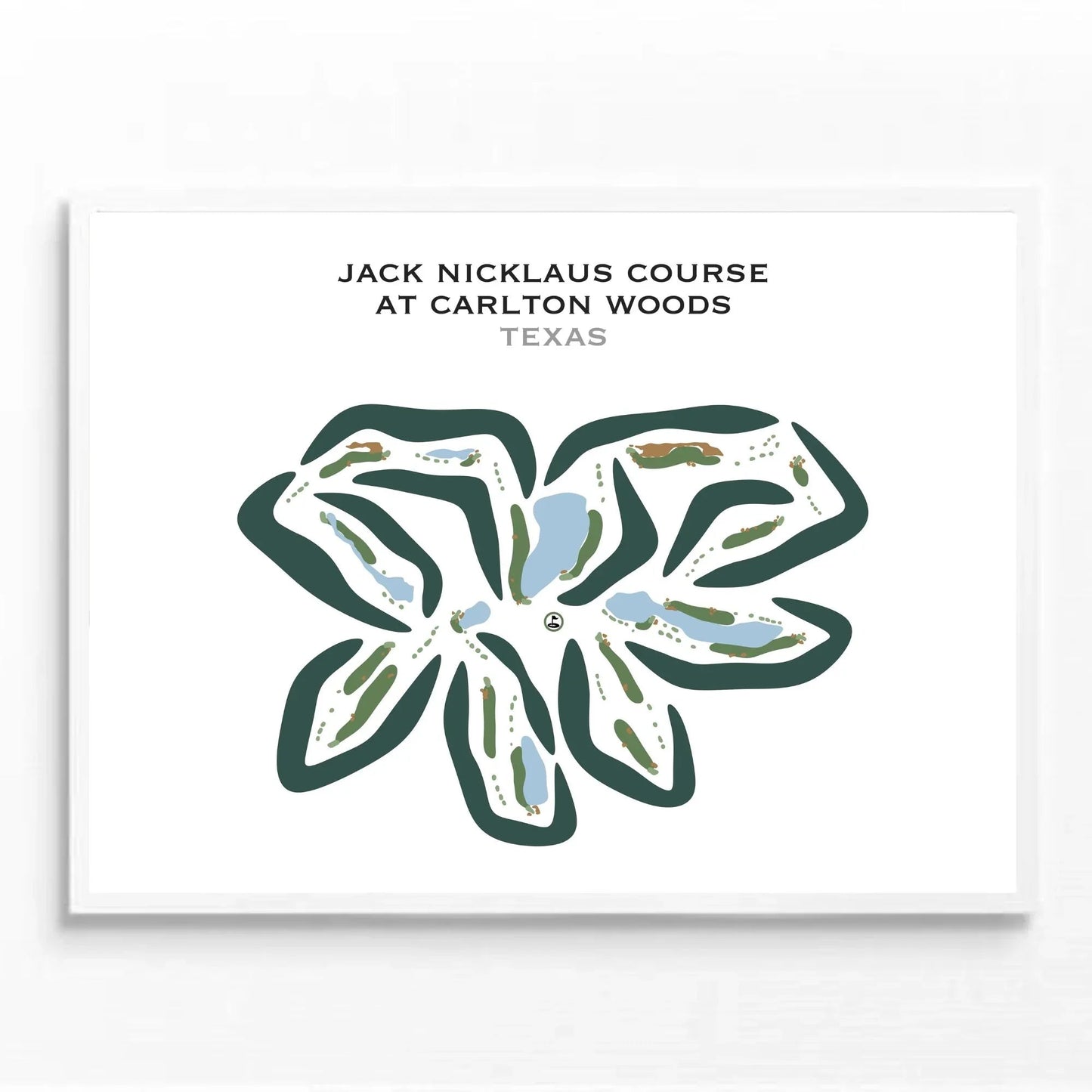 Jack Nicklaus Course At Carlton Woods, Texas - Printed Golf Courses