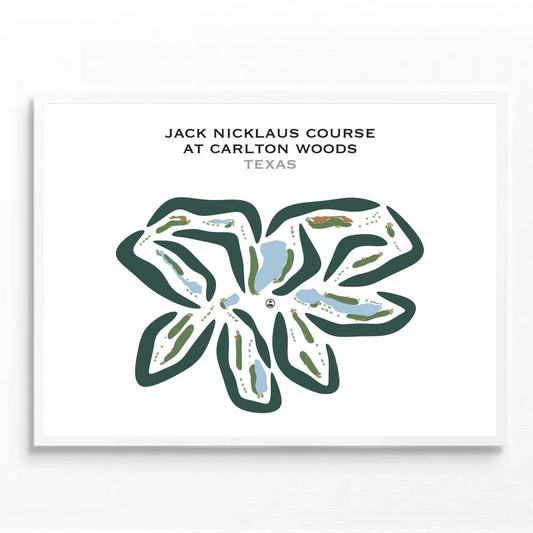 Jack Nicklaus Course At Carlton Woods, Texas - Printed Golf Courses