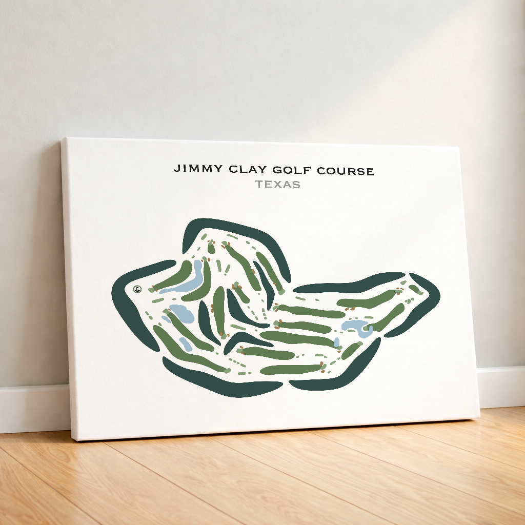 Jimmy Clay Golf Course, Texas - Printed Golf Courses