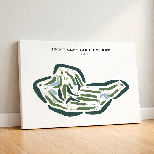 Jimmy Clay Golf Course, Texas - Printed Golf Courses