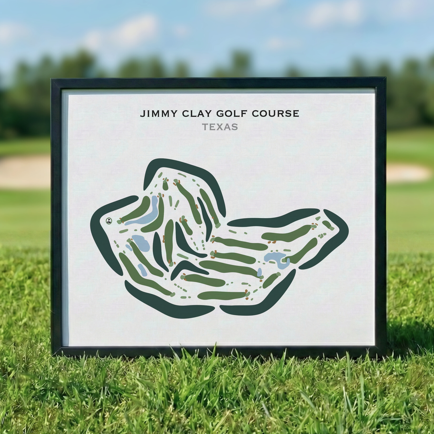 Jimmy Clay Golf Course, Texas - Printed Golf Courses