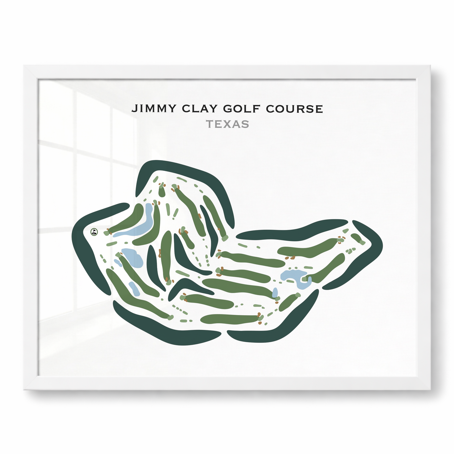 Jimmy Clay Golf Course, Texas - Printed Golf Courses
