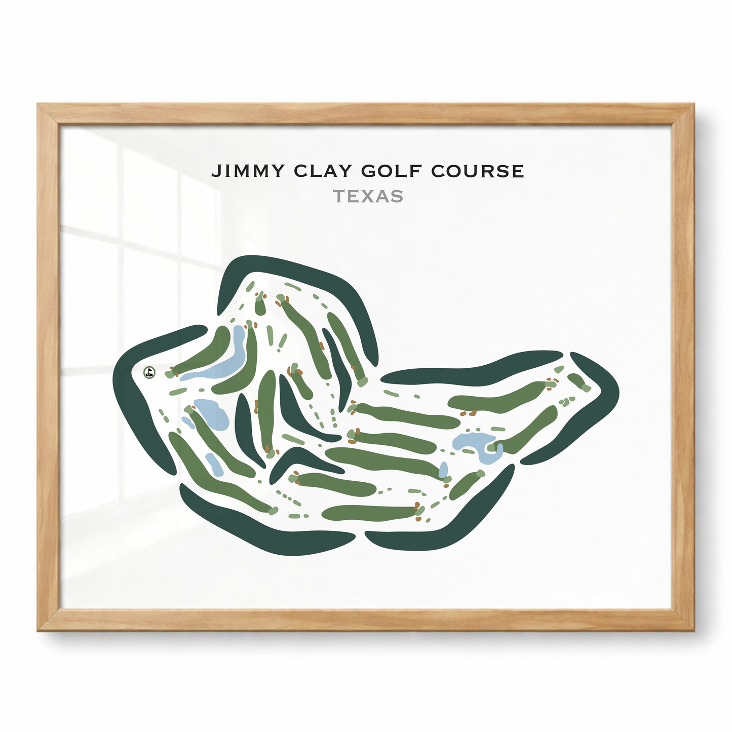 Jimmy Clay Golf Course, Texas - Printed Golf Courses