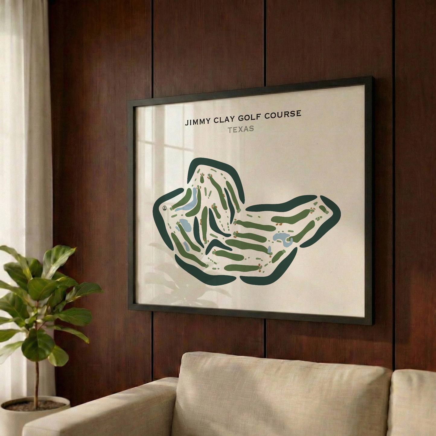 Jimmy Clay Golf Course, Texas - Printed Golf Courses