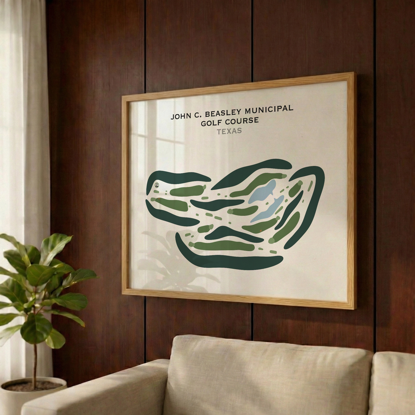 John C. Beasley Municipal Golf Course, Texas - Printed Golf Courses