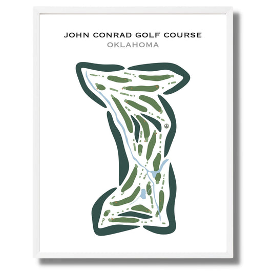 John Conrad Golf Course, Oklahoma - Printed Golf Courses