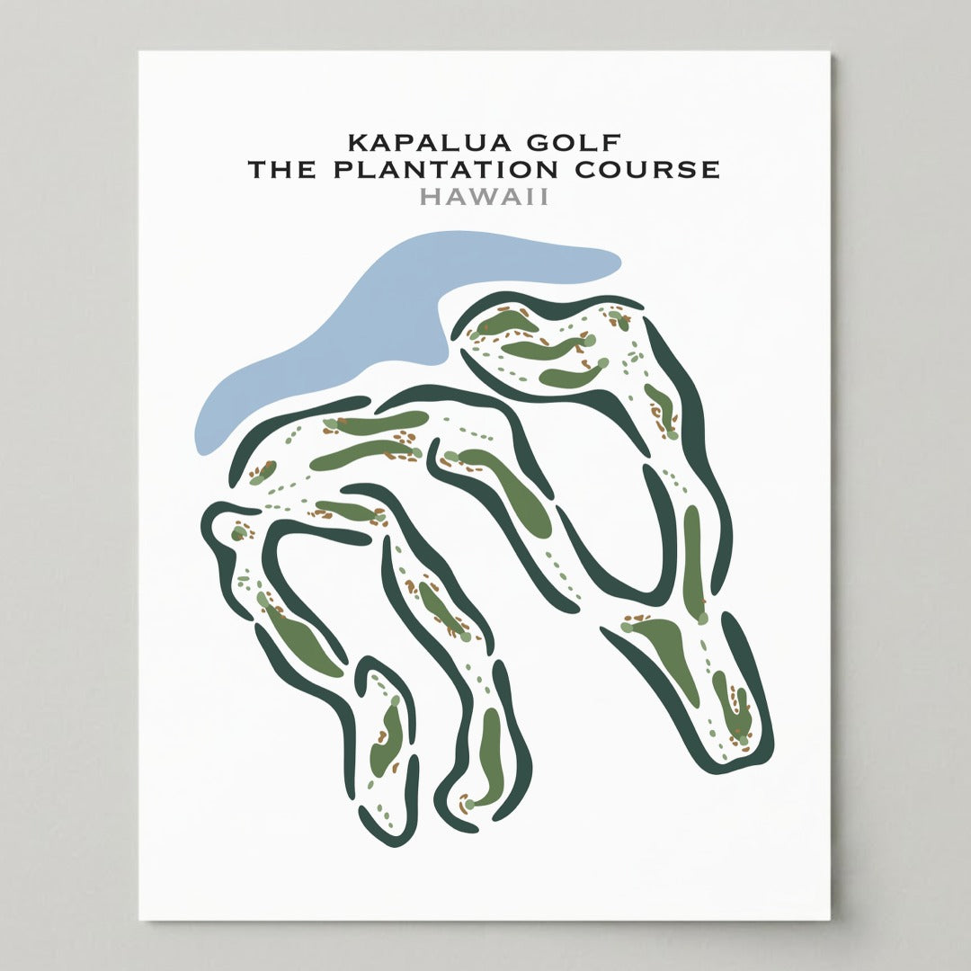 Kapalua Golf , The Plantation Course, Hawaii - Printed Golf Courses