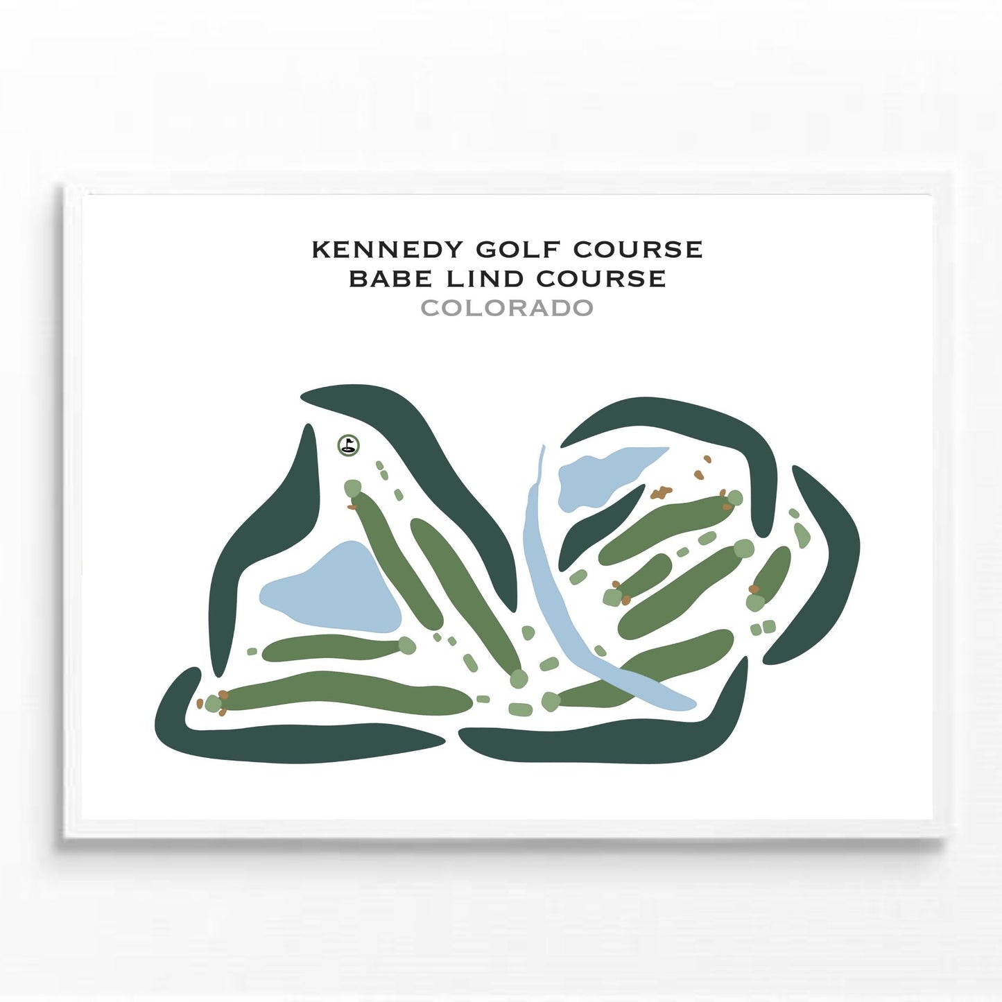 Kennedy Golf Course, Babe Lind Course, Colorado - Printed Golf Courses