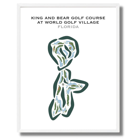 King and Bear Golf Course at World Golf Village, Augustine, Florida - Printed Golf Courses