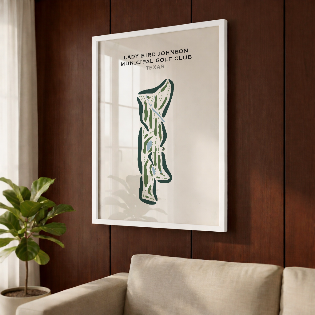 Lady Bird Johnson Municipal Golf Club, Texas - Printed Golf Courses