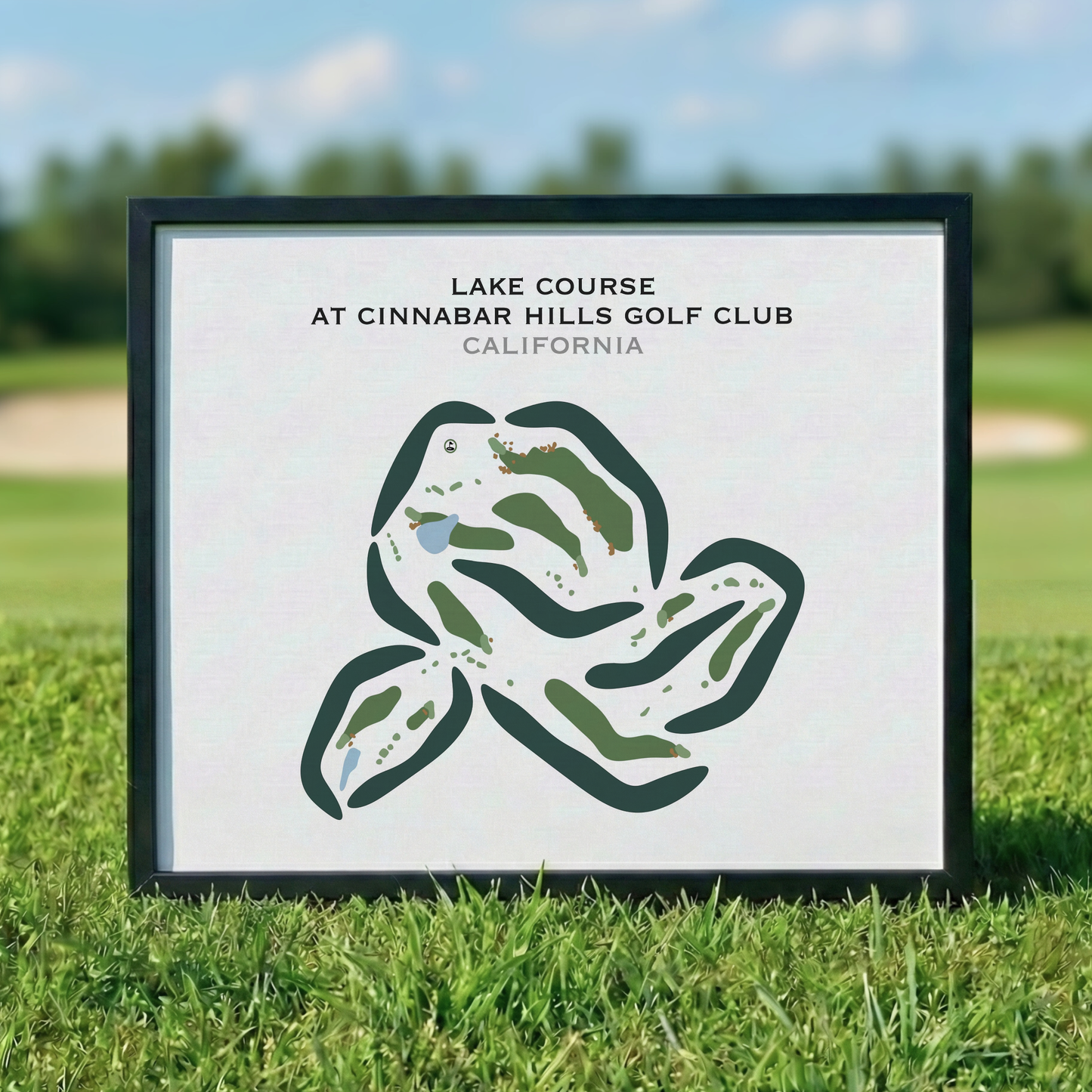 Lake Course at Cinnabar Hills Golf Club, California - Printed Golf Courses
