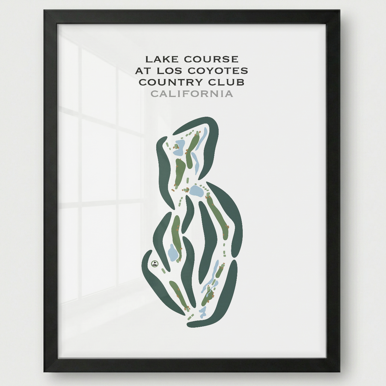 Lake Course at Los Coyotes Country Club, California - Printed Golf Courses