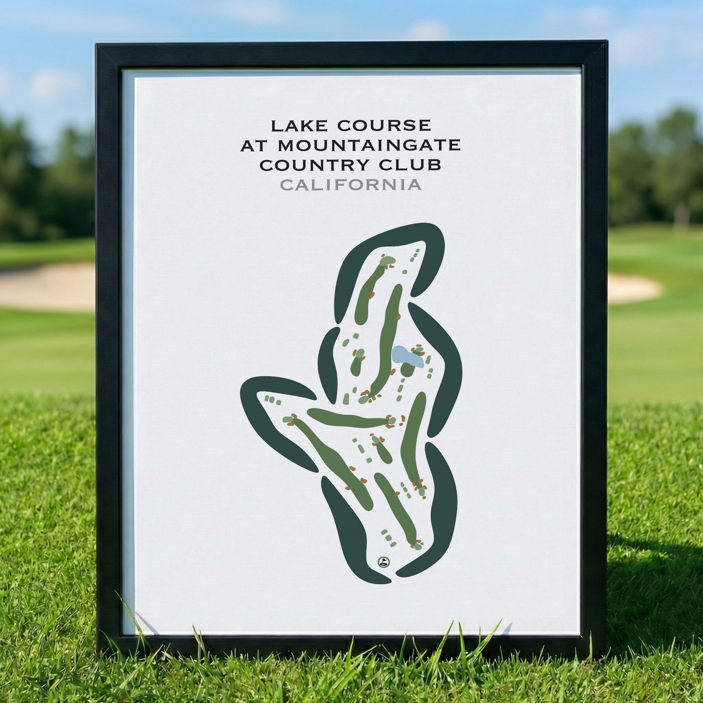 Lake Course at Mountain Gate Country Club, California - Printed Golf Courses