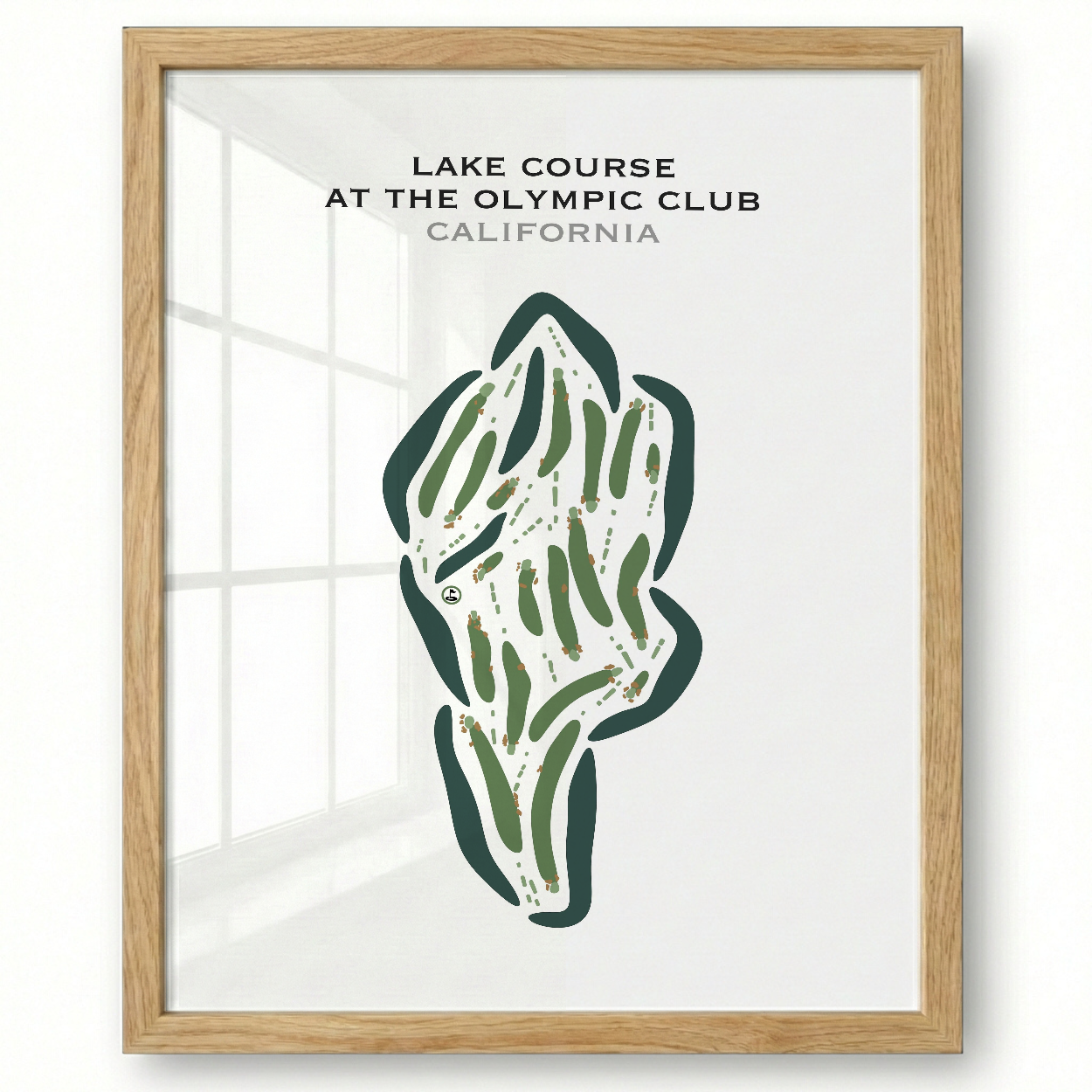 Lake Course at The Olympic Club, California - Printed Golf Courses