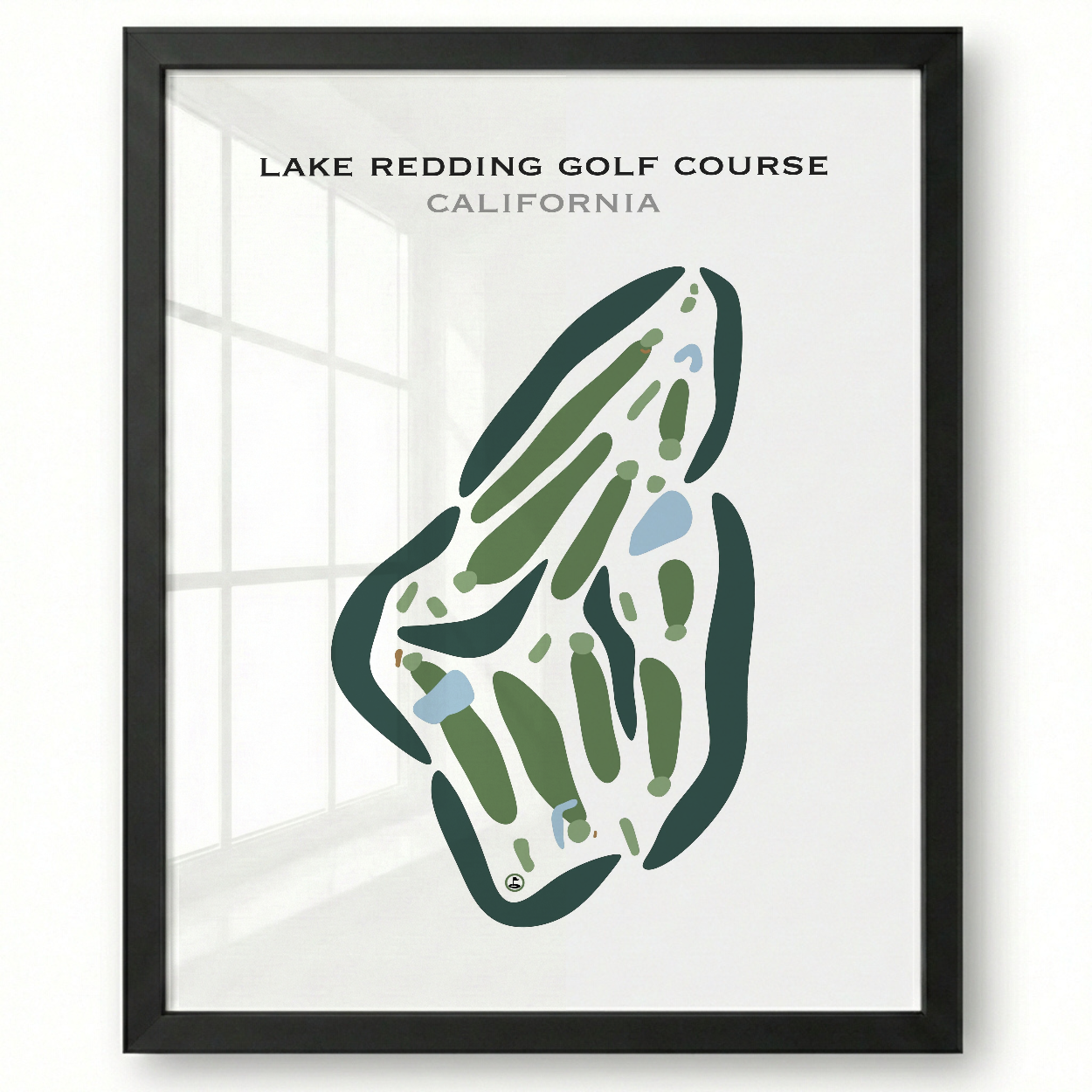 Lake Redding Golf Course, California - Printed Golf Courses