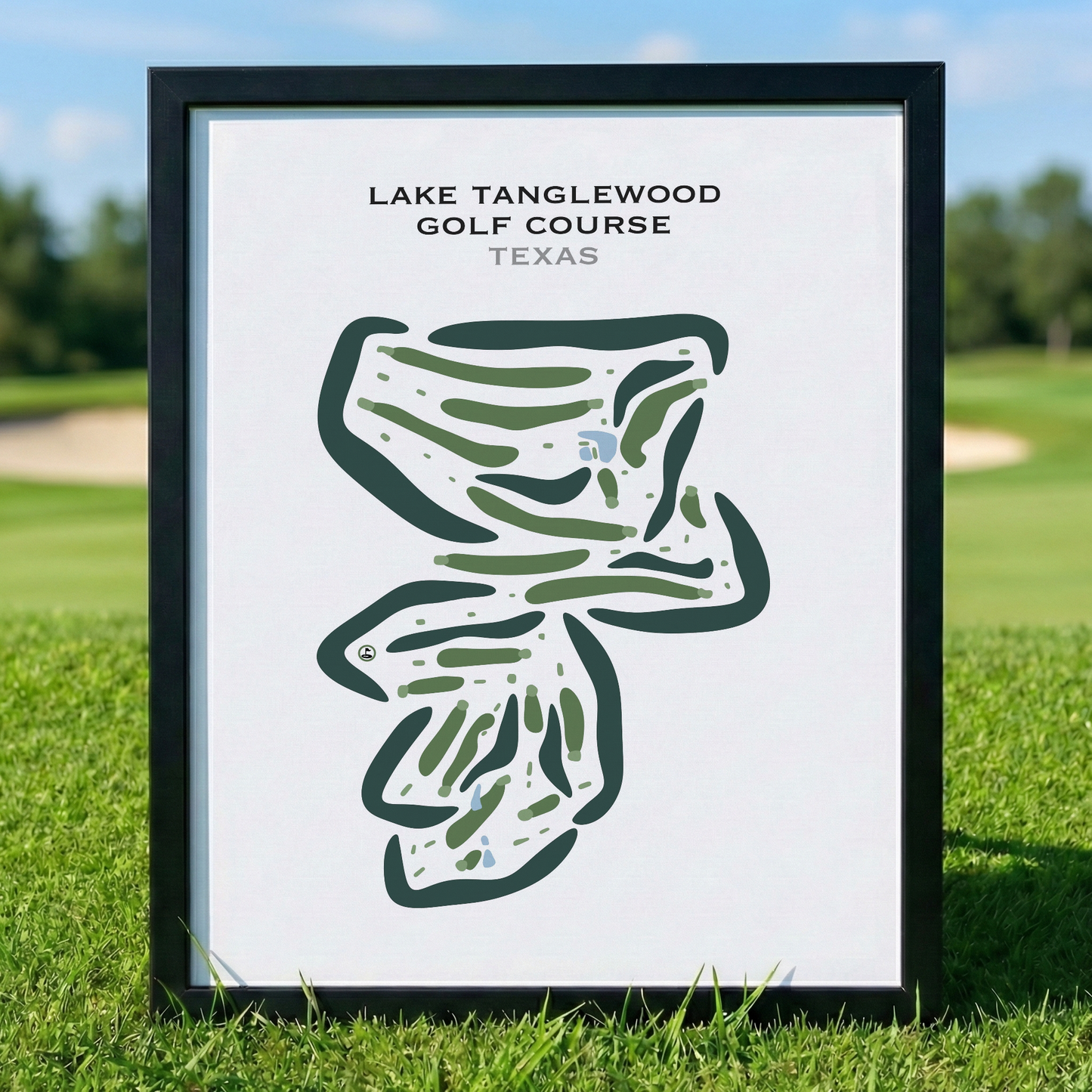 Lake Tanglewood Golf Course, Texas - Printed Golf Courses