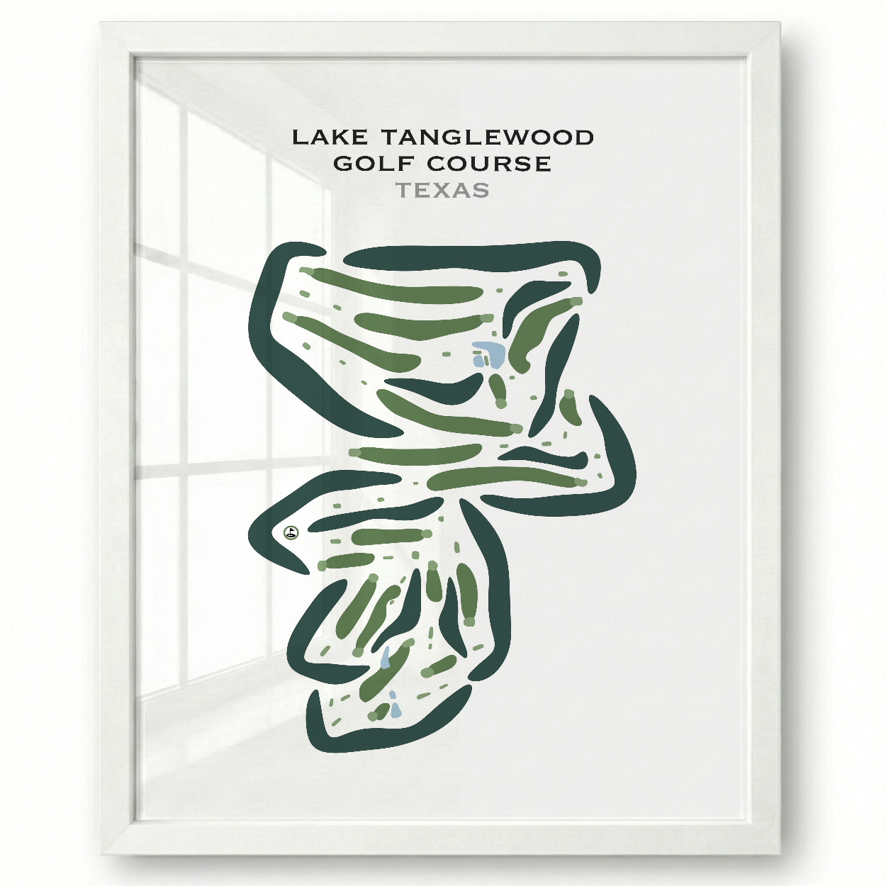 Lake Tanglewood Golf Course, Texas - Printed Golf Courses