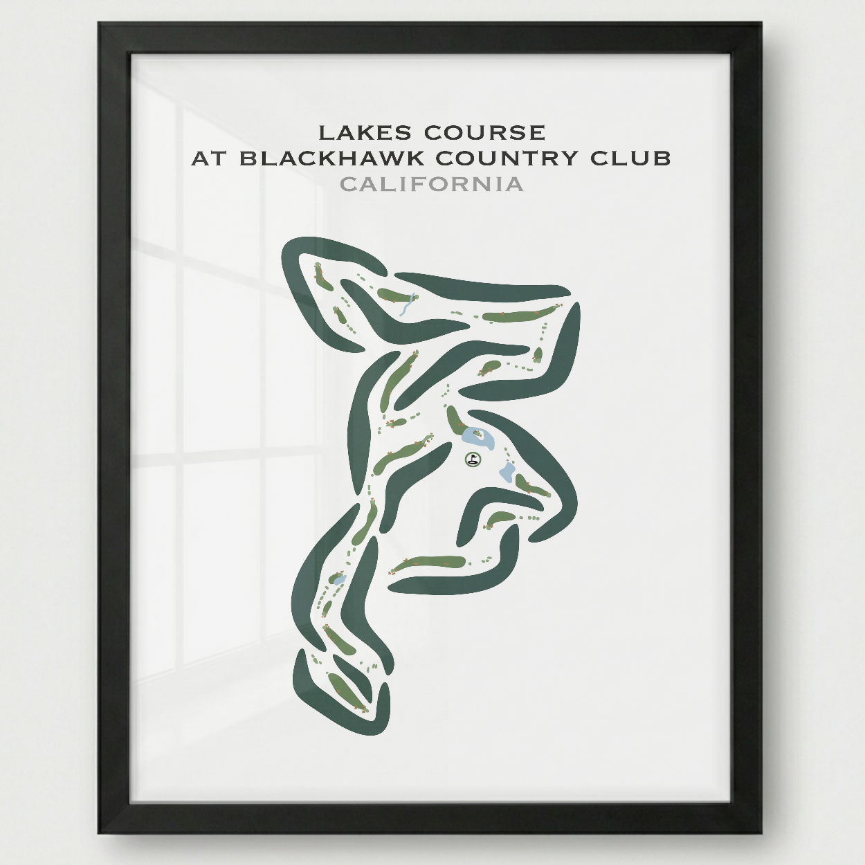 Lakes Course at Blackhawk Country Club, California - Printed Golf Courses