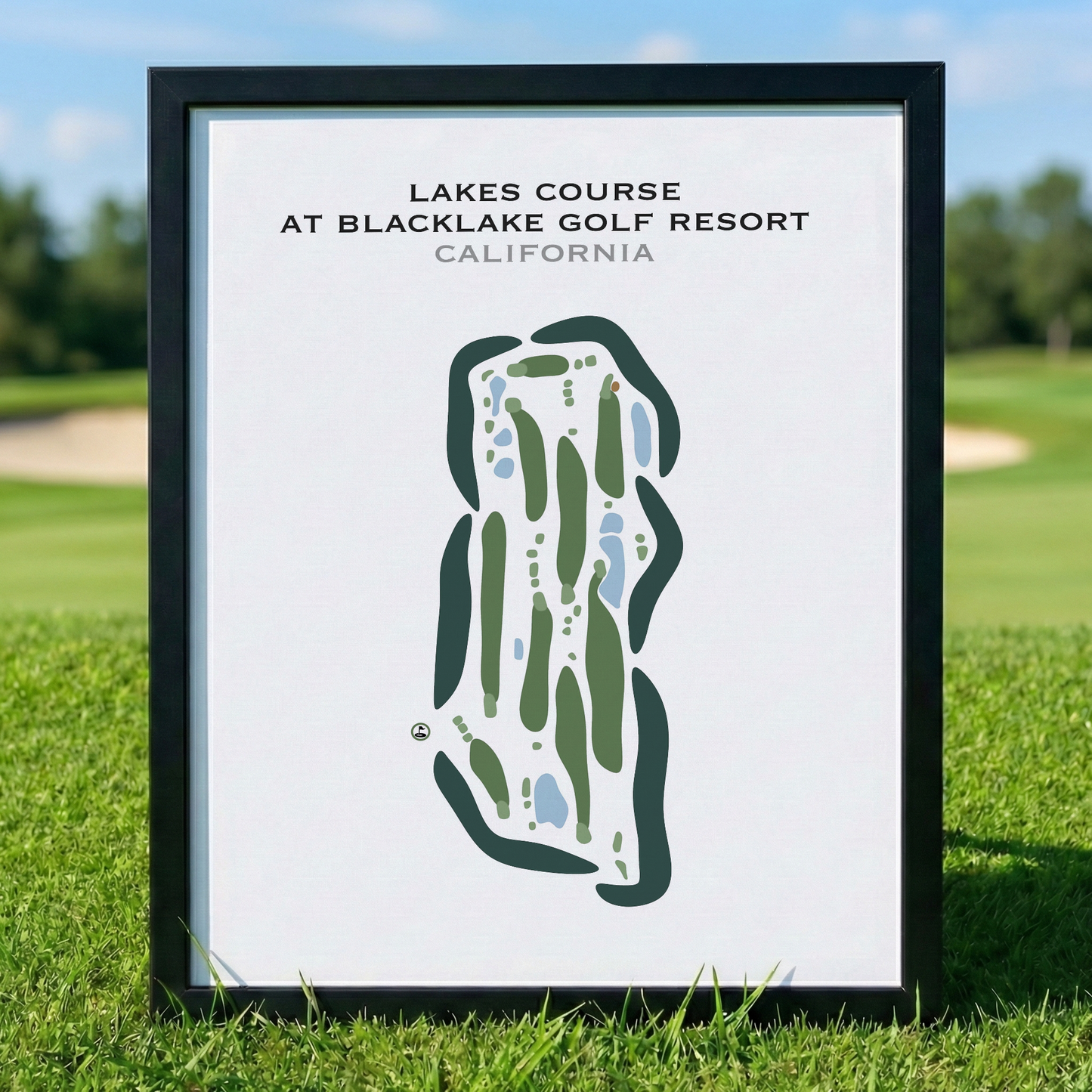 Lakes Course at Blacklake Golf Course, California - Printed Golf Courses