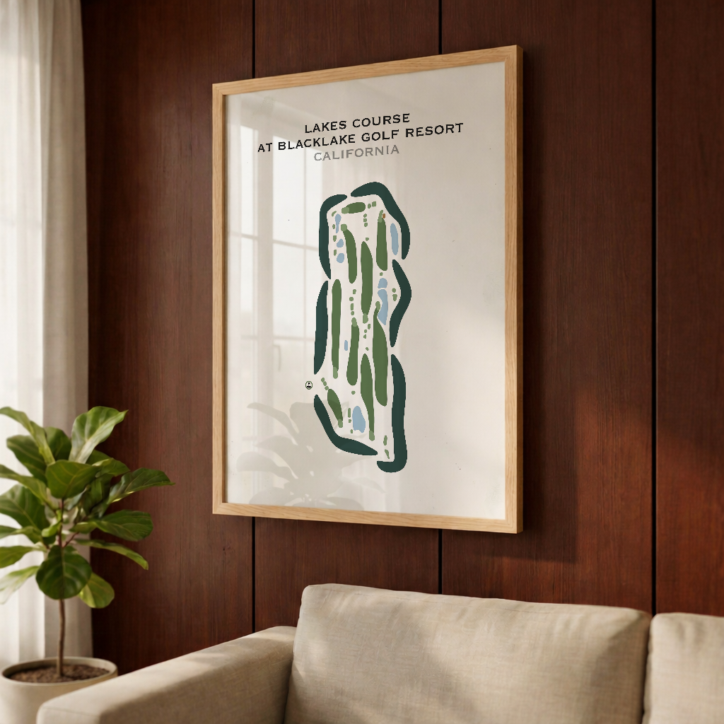 Lakes Course at Blacklake Golf Course, California - Printed Golf Courses