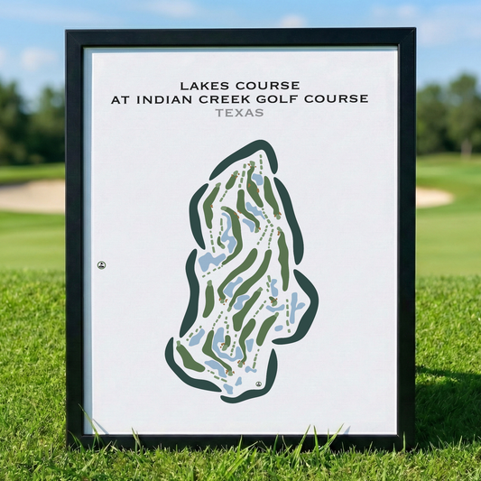 Lakes Course at Indian Creek Golf Course, Texas - Printed Golf Courses